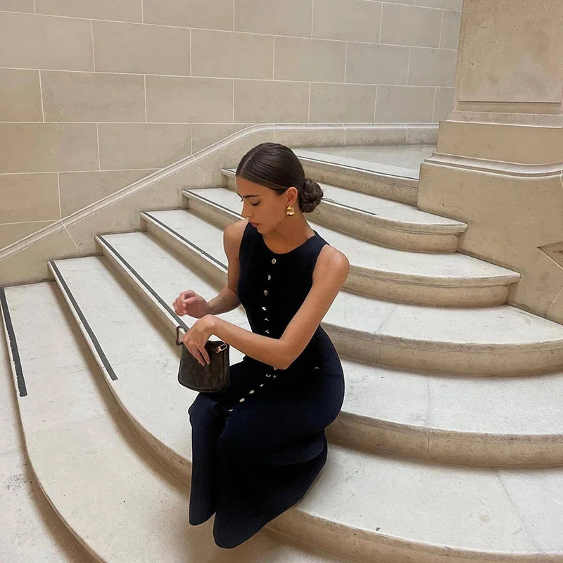 Slim Knit Dress | Sleeveless