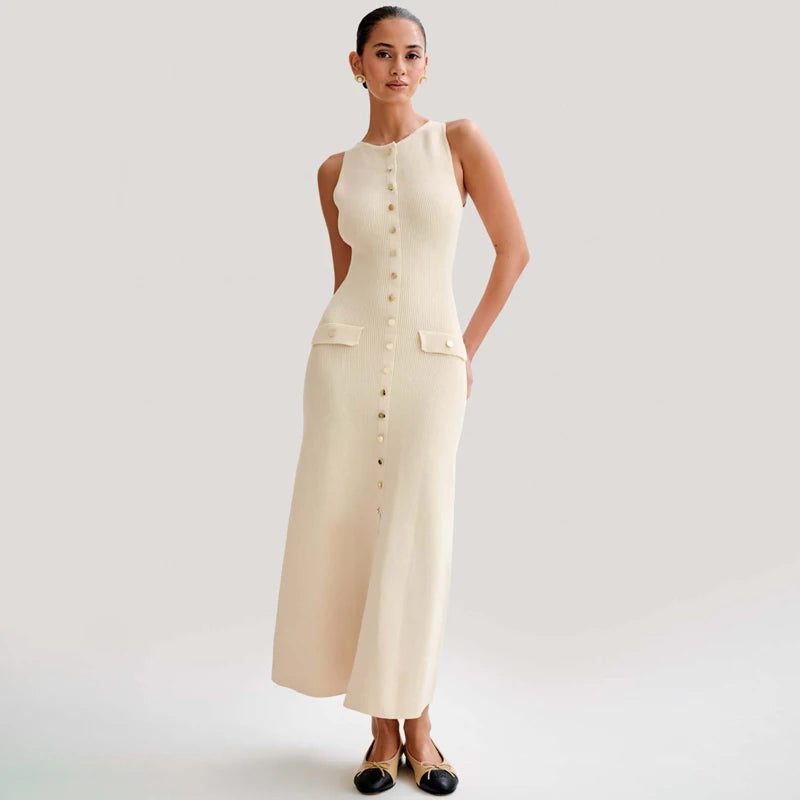 Slim Knit Dress | Sleeveless