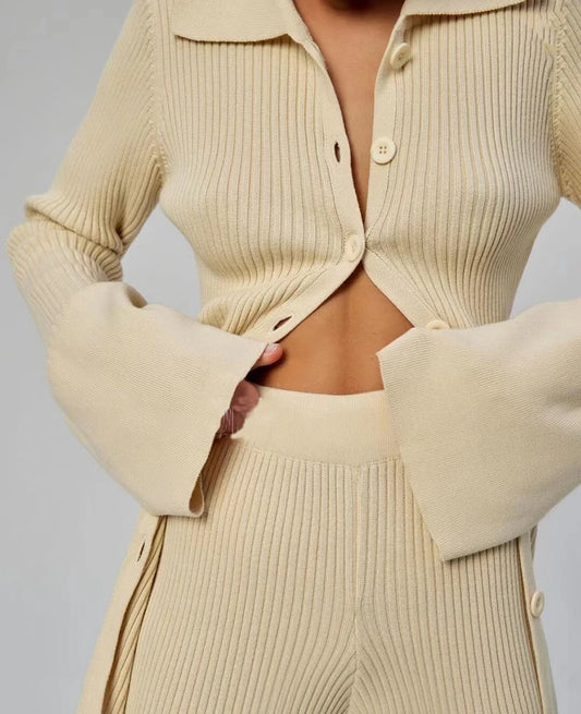Slim Knit Pants Set