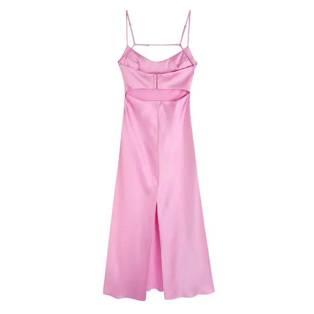Satin Dress | Pink