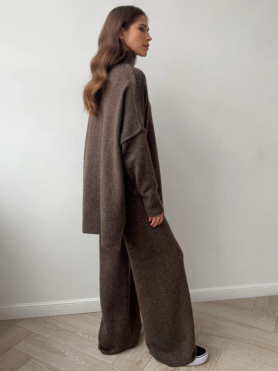 High Neck Knitted 2-Piece Set